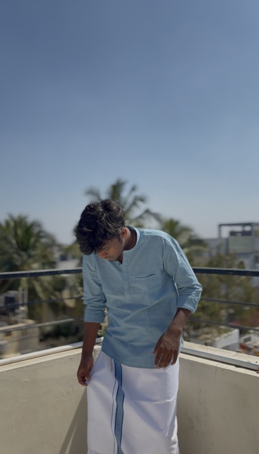Veshti on the terrace